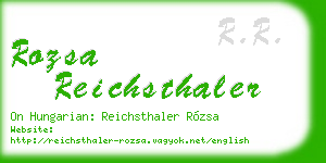 rozsa reichsthaler business card
